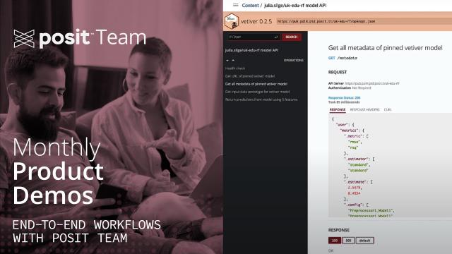 How to develop and deploy a machine learning model with Posit